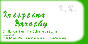 krisztina marothy business card