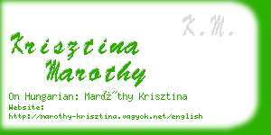 krisztina marothy business card